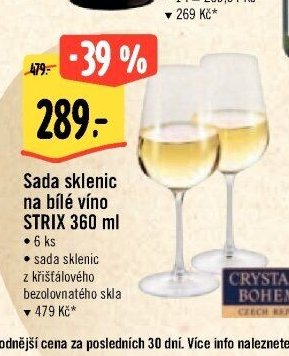 Sada sklenic na bílé víno STRIX 360 ml