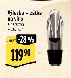 Výlevka + zátka na víno