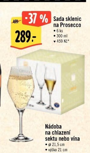 Sada sklenic na Prosecco