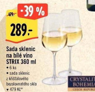 Sklenice na bílé víno Crystalite Bohemia