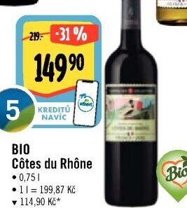 Vína Côtes du Rhône bio Sommelier Collection