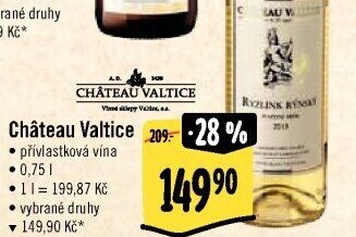 Vína Chateau Valtice - přívlastková