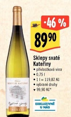 Vína Sklepy svaté Kateřiny - přívlastková