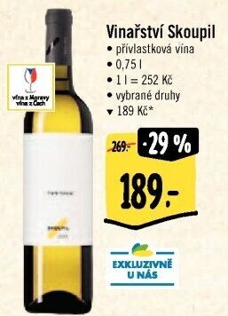 Vína Vinařství Petr Skoupil - přívlastková