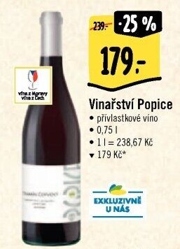Vína Vinařství Popice - přívlastková