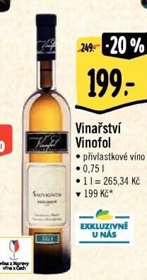 Vína Vinofol - přívlastková