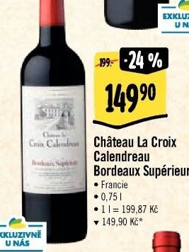 Víno Bordeaux Superieur Château La Croix Calendreau