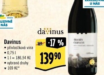 Víno Davinus - přívlastkové