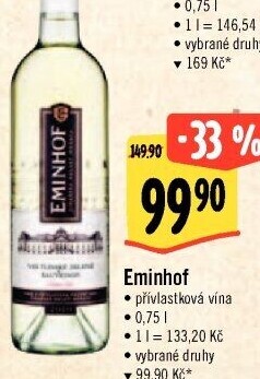 Víno Eminhof Diana Moravia - přívlastkové