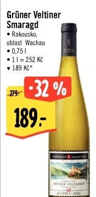 Víno Grüner Veltliner Smaragd Sommelier Collection