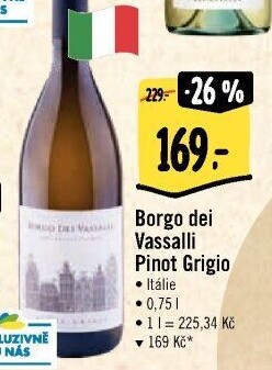 Víno Pinot Grigio Borgo dei Vassalli