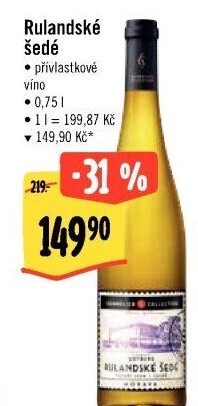 Víno Rulandské šedé Sommelier Collection - přívlastkové