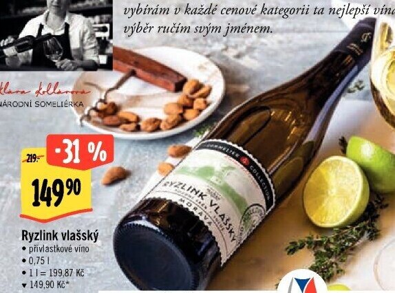 Víno Ryzlink rýnský Sommelier Collection - přívlastkové