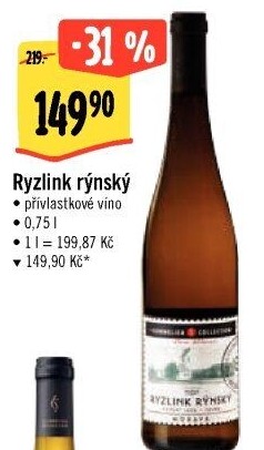 Víno Ryzlink rýnský Sommelier Collection - přívlastkové