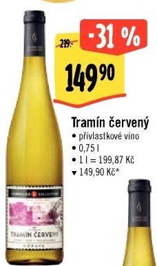 Víno Tramín červený Sommelier Collection - přívlastkové