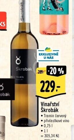 Víno Tramín červený Vinařství Škrobák - přívlastkové