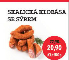 Skalická klobása se sýrem