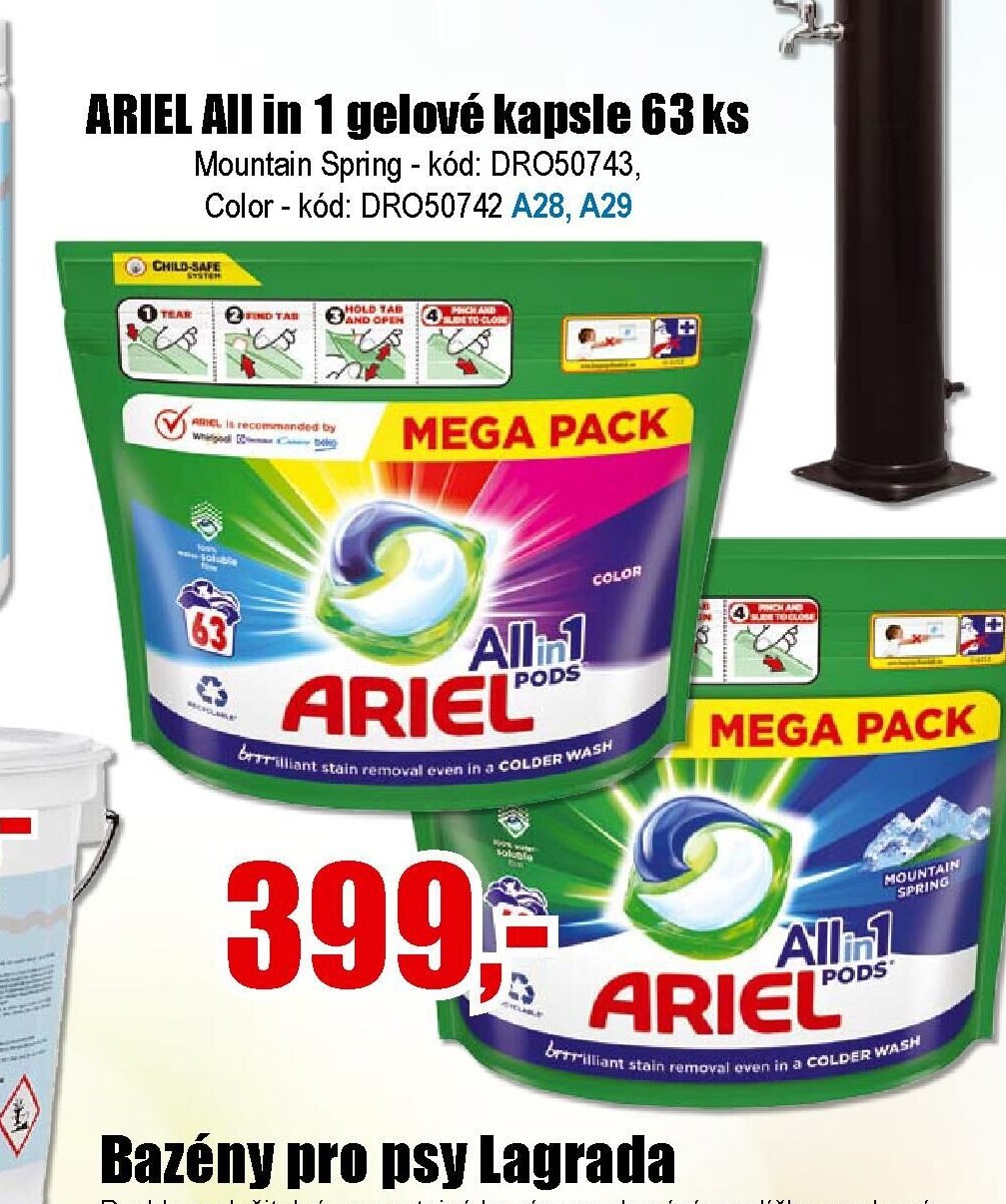 ARIEL All in 1 gelové kapsle 63 ks