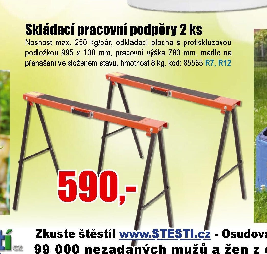Skládací pracovní podpěry 2 ks