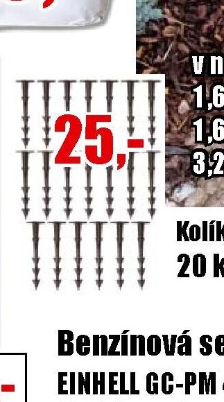 Kolík na upevnění textilie