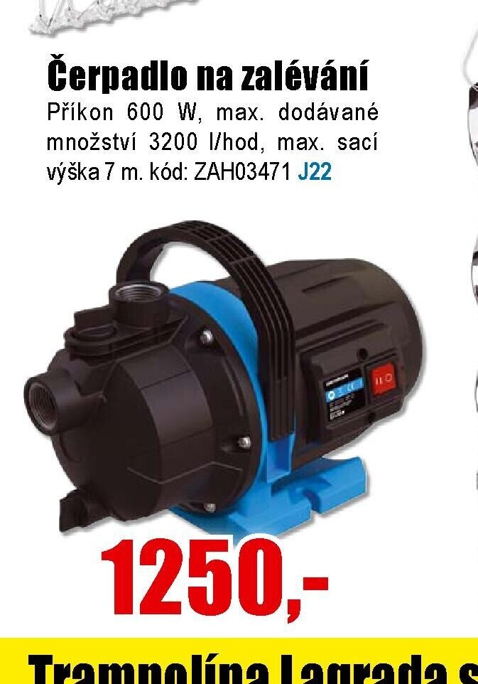 Čerpadlo na zalévání
