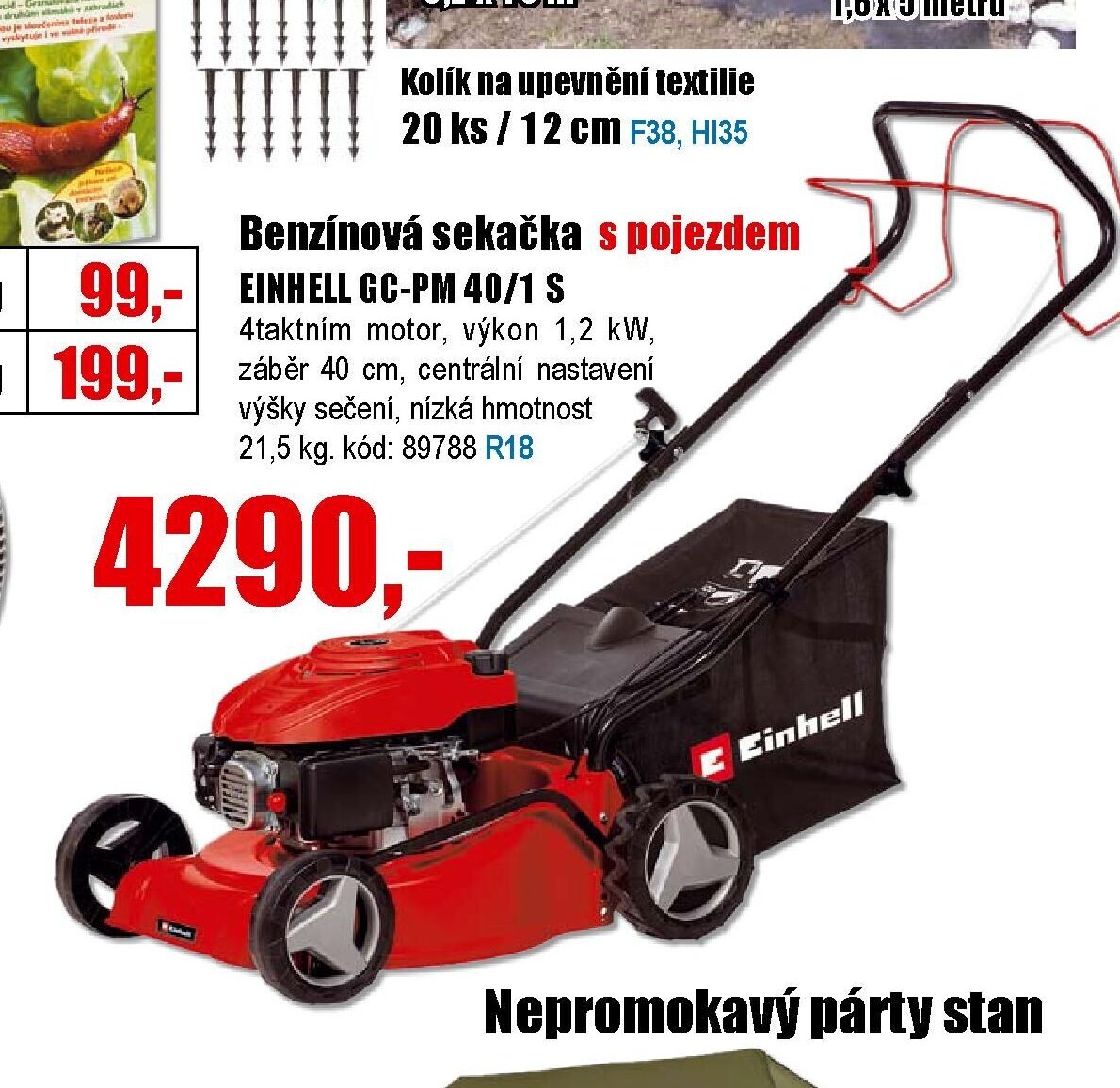 Benzínová sekačka EINHELL GC-PM 40/1 S