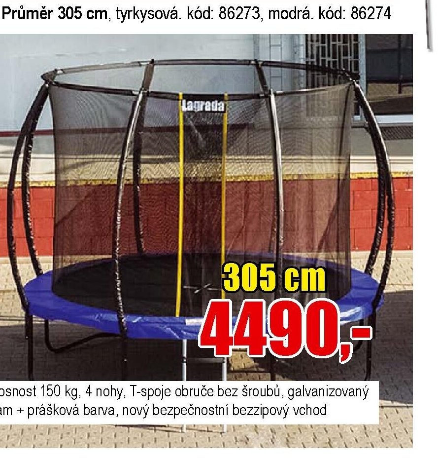 Trampolína Lagrada 305 cm