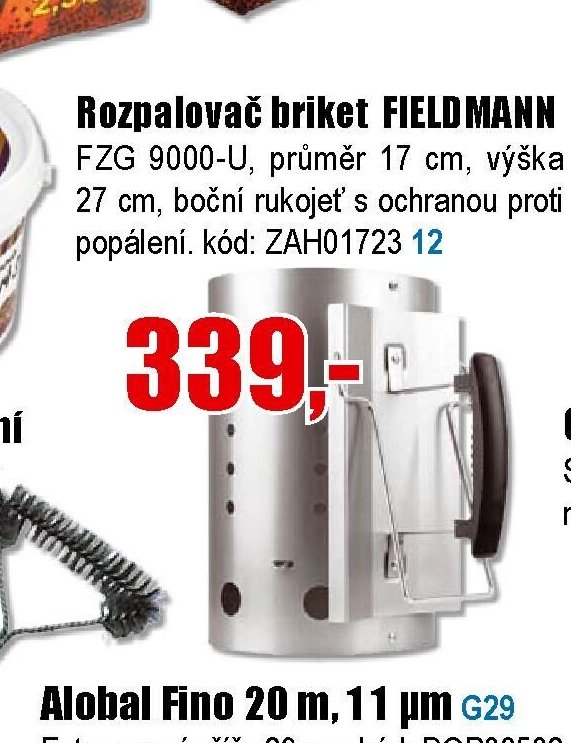 Rozpalovač briket FIELDMANN