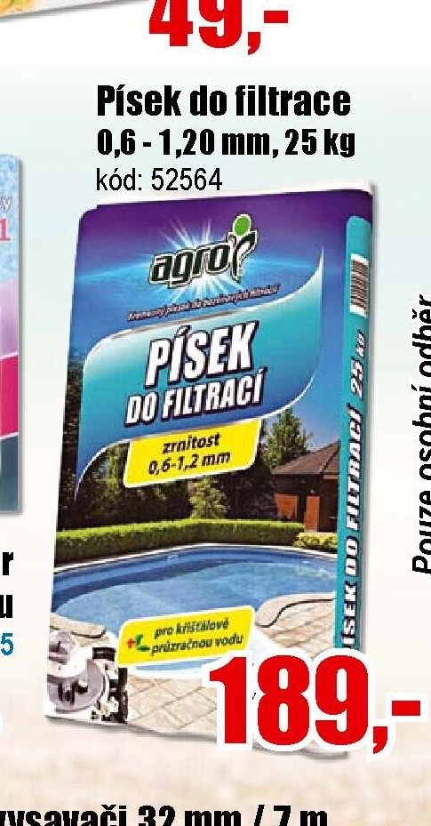 Písek do filtrace
