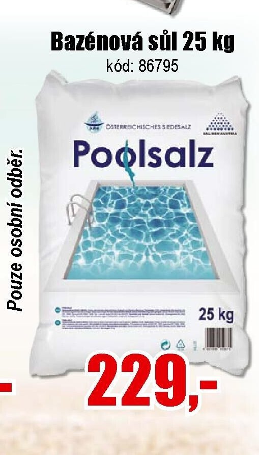 Bazénová sůl 25 kg