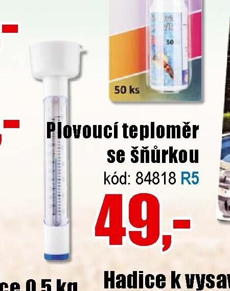 Plovoucí teploměr se šňůrkou