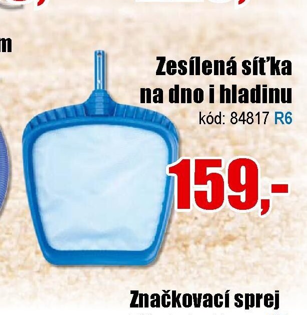 Zesílená síťka na dno a hladinu