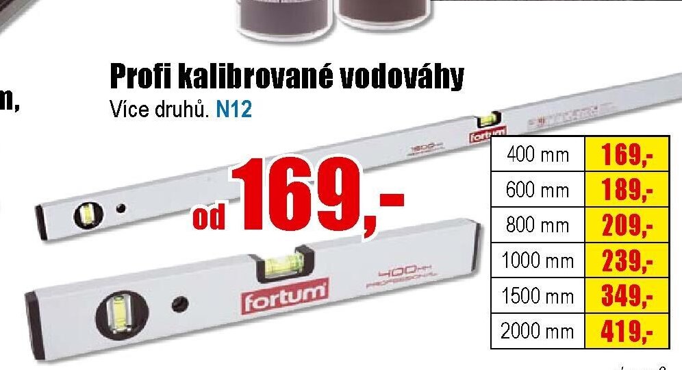 Profi kalibrované vodováhy