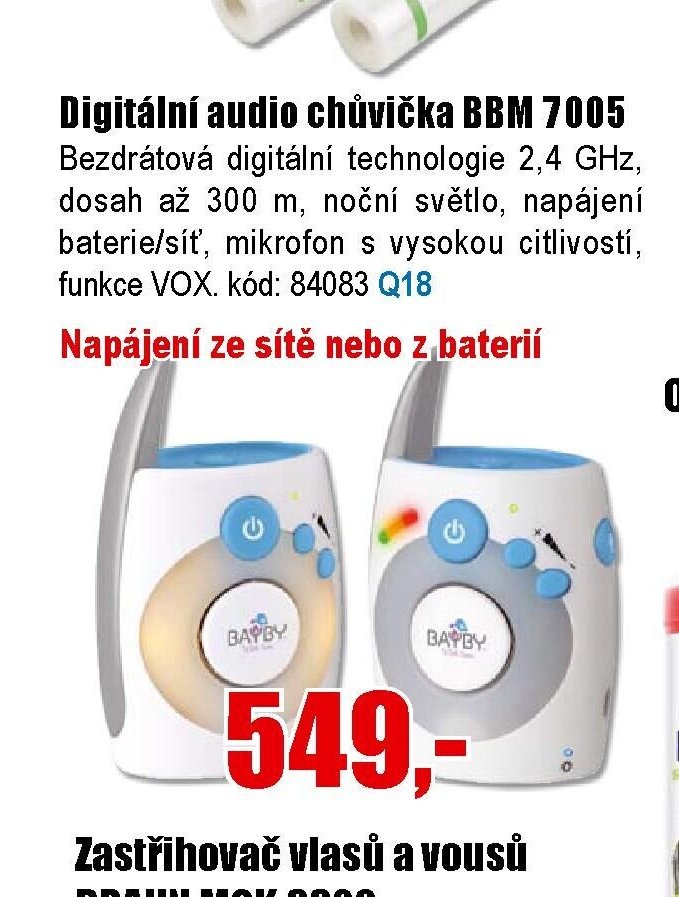 Digitální audio chůvička BBM 7005