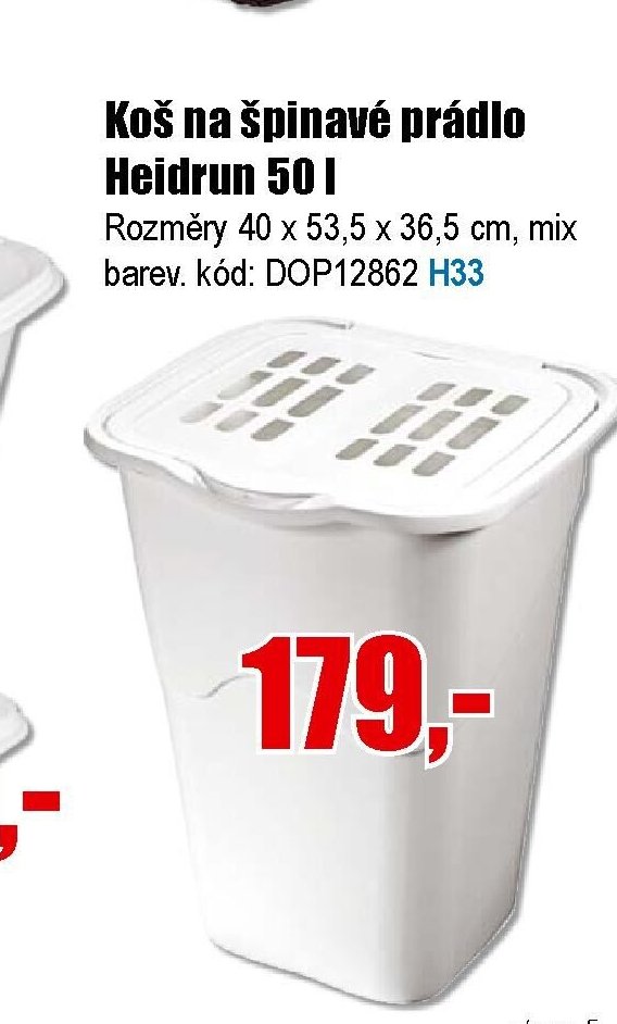 Koš na špinavé prádlo Heidrun 50 l