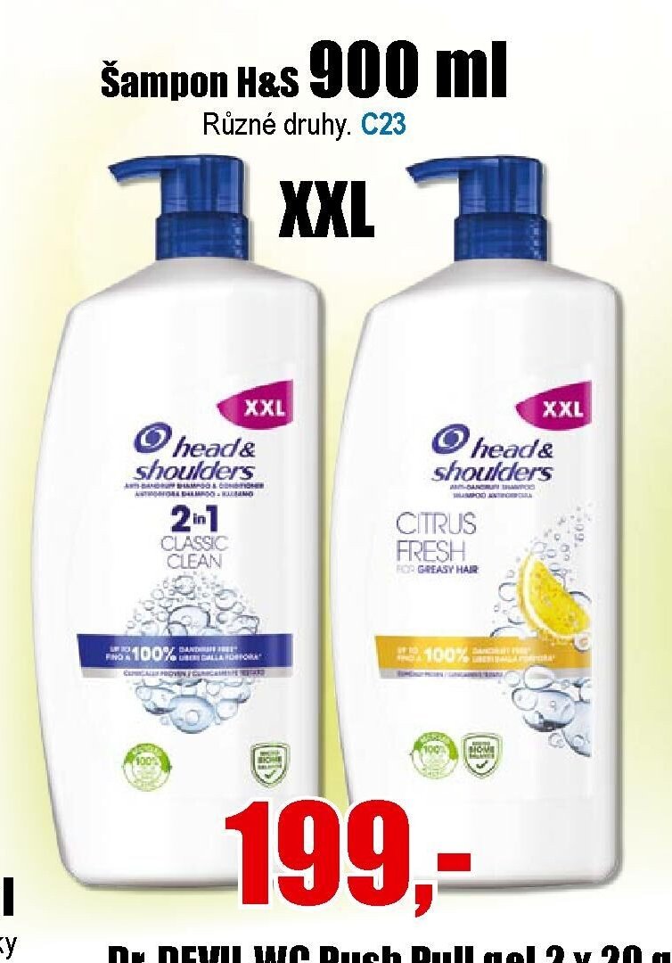 Šampon H&S 900 ml