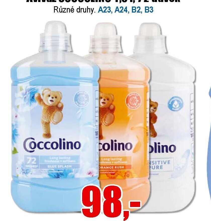 Aviváž COCCOLINO 1,8 l, 72 dávek
