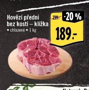 Hovězí přední bez kosti – kližka