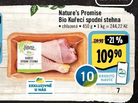 Nature's Promise Bio Kuřecí spodní stehna