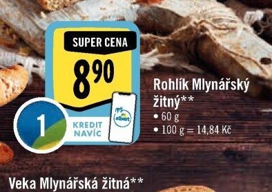 Rohlík Mlynářský žitný