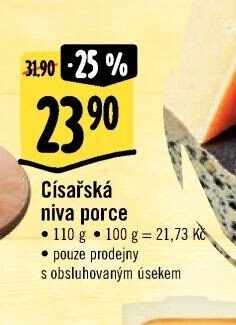 Císařská niva porce