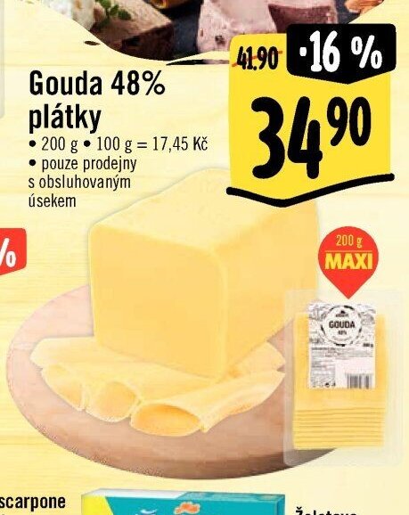 Gouda 48% plátky