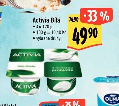 Activia Bílá