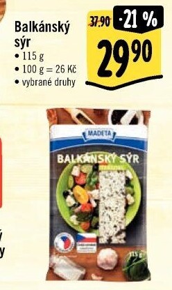 Balkánský sýr Madeta