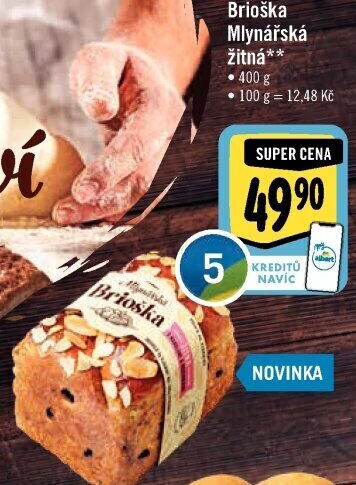 Brioška Mlynářská žitná Albert