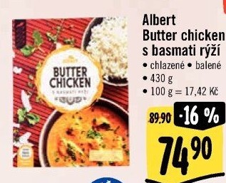Butter Chicken s basmati rýží Albert