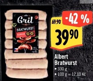 Grilovací klobása bratwurst Albert Gril