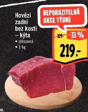 Hovězí kýta zadní bez kosti