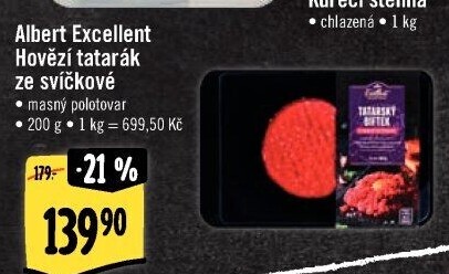 Hovězí tatarák ze svíčkové Albert Excellent