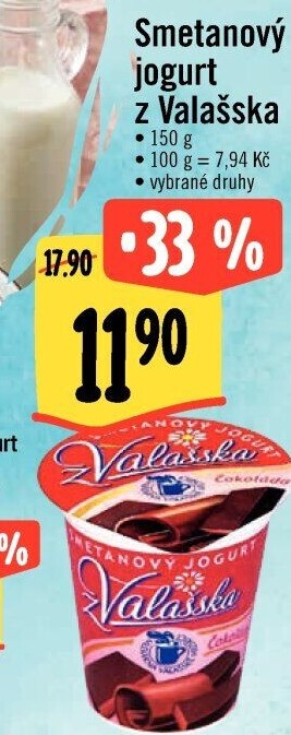 Jogurt smetanový ochucený z Valašska Mlékárna Valašské Meziříčí